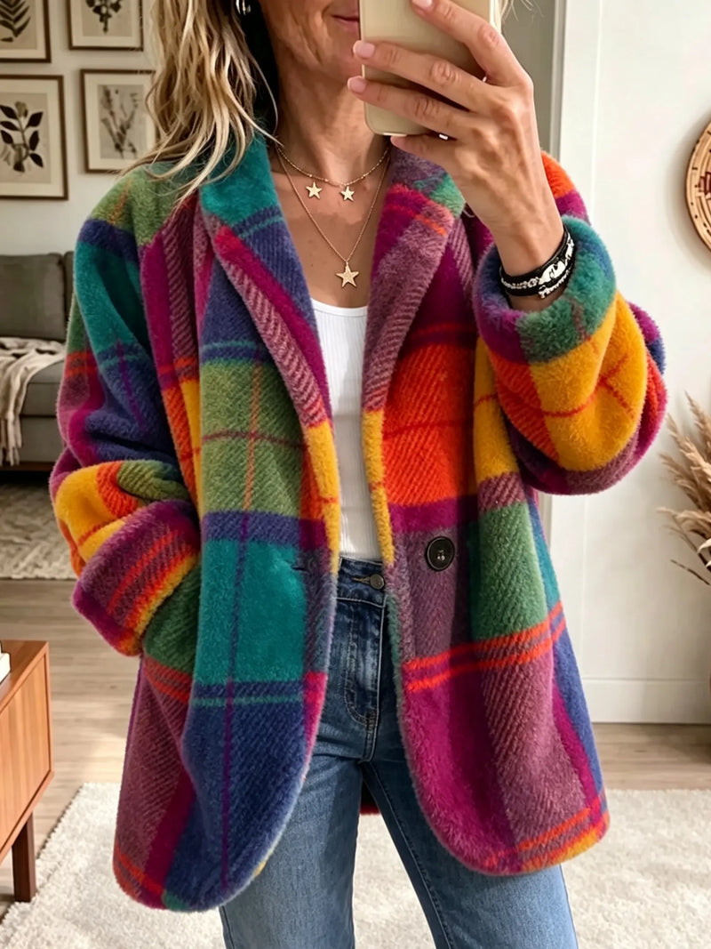 Women's Colorful Plaid Jacket – Neptune