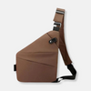 Unisex Anti-Theft Crossbody Bag in Brown