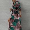 Women's Elegant Belted Dress Maxi detail