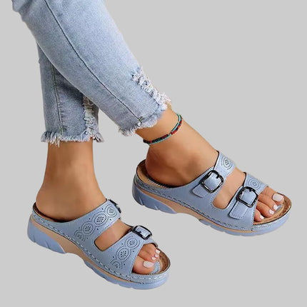 Women's Orthopedic Sandals in Light Blue