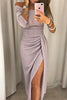 Women's Off Shoulder Sequin Dress Maxi - Pink