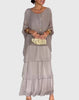 Women's Flowing Casual Dress Maxi - Gray