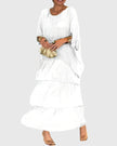 Women's Flowing Casual Dress Maxi - White