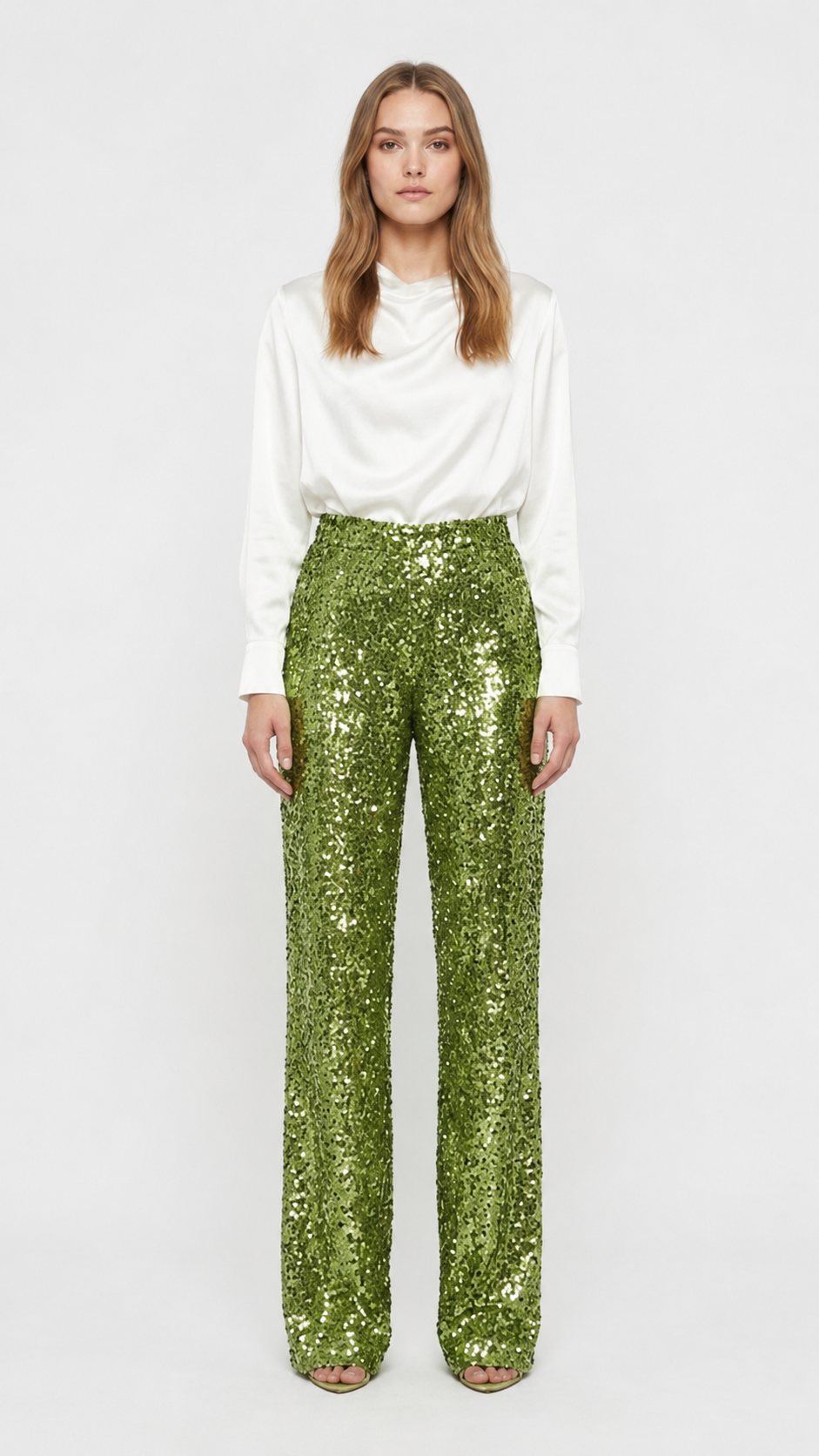Women's High Waisted Sparkly Pants Party