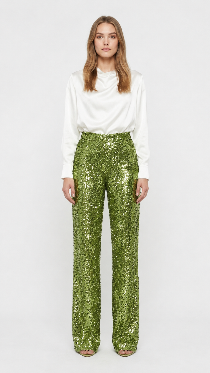 Women's High Waisted Sparkly Pants Party