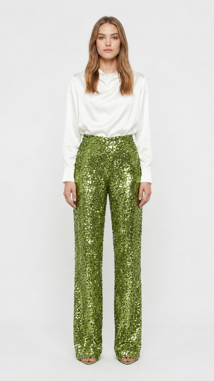 Women's High Waisted Sparkly Pants Party