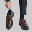 Men's Buckle Strap Dress Shoes Formal - Brown