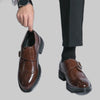 Men's Buckle Strap Dress Shoes Formal - Brown