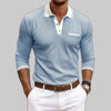 Men's Contrast Trim Shirt Casual - Blue