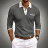 Men's Contrast Trim Shirt Casual - Gray