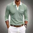 Men's Contrast Trim Shirt Casual - Green