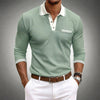 Men's Contrast Trim Shirt Casual - Green