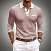 Men's Contrast Trim Shirt Casual - Pink