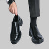 Men's Elastic Panel Dress Shoes Slip On - Black