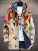 Men's Fleece Hooded Cardigan Colour Block - Multicolor