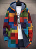 Men's Fleece Hooded Cardigan Colour Block - Multicolor 3