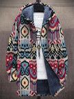 Men's Fleece Hooded Cardigan Colour Block - Multicolor 4