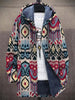 Men's Fleece Hooded Cardigan Colour Block - Multicolor 4