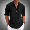 Men's Lapel Collar Shirt Relaxed Fit - Black