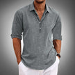 Men's Lapel Collar Shirt Relaxed Fit - Gray