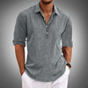 Men's Lapel Collar Shirt Relaxed Fit - Gray