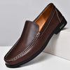 Men's Leather Loafers Business Casual - Chestnut Brown