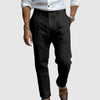 Men's Linen Blend Pants Straight Fit - Black