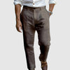 Men's Linen Blend Pants Straight Fit - Brown