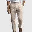 Men's Linen Blend Pants Straight Fit - Khaki