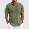 Men's Linen Polo Shirt Breathable - Green