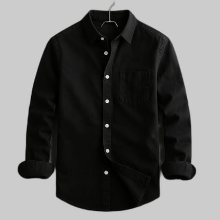Men's Oxford Shirt Relaxed Fit - Black