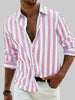Men's Striped Summer Shirt Casual