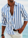 Men's Striped Summer Shirt Casual