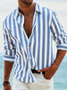 Men's Striped Summer Shirt Casual