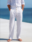 Men's Breathable Pants Relaxed Fit - White