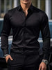 Men's Breathable Shirt Long Sleeve - Black