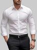 Men's Breathable Shirt Long Sleeve - White
