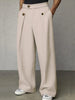 Men's Classic Wide Leg Pants - Beige