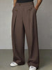 Men's Classic Wide Leg Pants - Brown