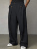 Men's Classic Wide Leg Pants - Dark Grey