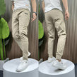 Men's Elastic Cargo Pants Casual - Beige
