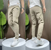 Men's Elastic Cargo Pants Casual - Beige