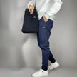 Men's Elastic Cargo Pants Casual - Blue