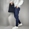 Men's Elastic Cargo Pants Casual - Blue