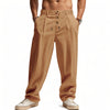 Men's Elastic Waist Pants Relaxed Fit - Brown