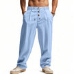 Men's Elastic Waist Pants Relaxed Fit - Light Blue