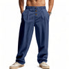 Men's Elastic Waist Pants Relaxed Fit - Navy