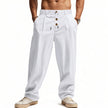 Men's Elastic Waist Pants Relaxed Fit - White