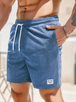 Men's Elastic Waist Swim Shorts - Blue