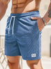 Men's Elastic Waist Swim Shorts - Blue